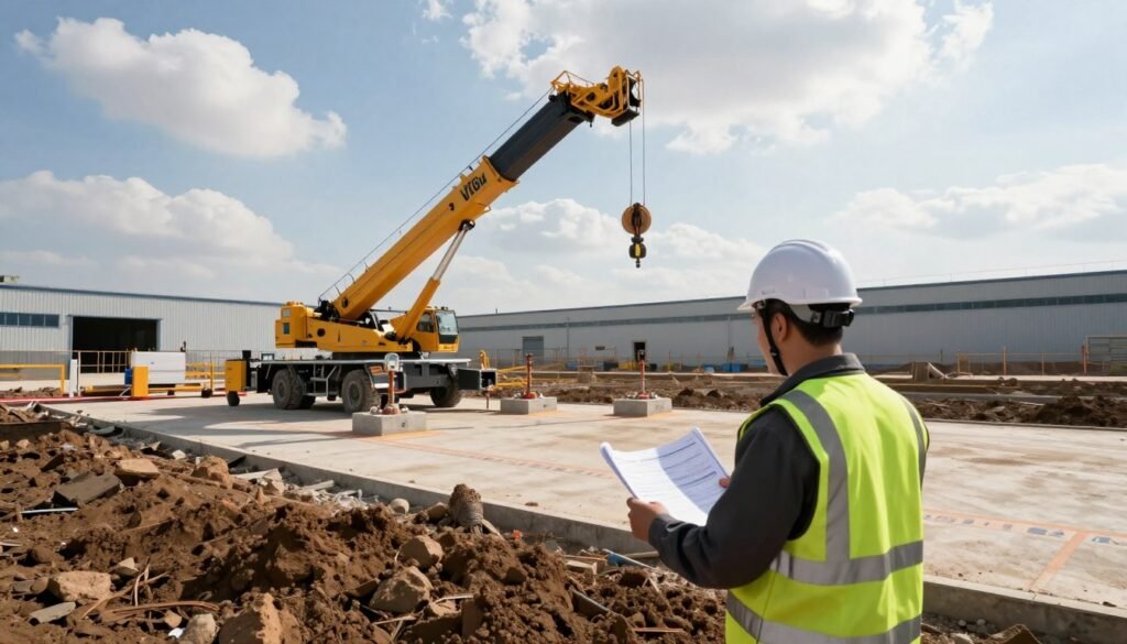 Site assessment and foundation requirements for jib crane installation Site assessment and foundation requirements for jib crane installation